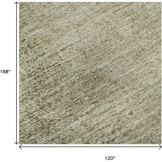 Brown And Beige Ombre Washable Area Rug With UV Protection Photo 9