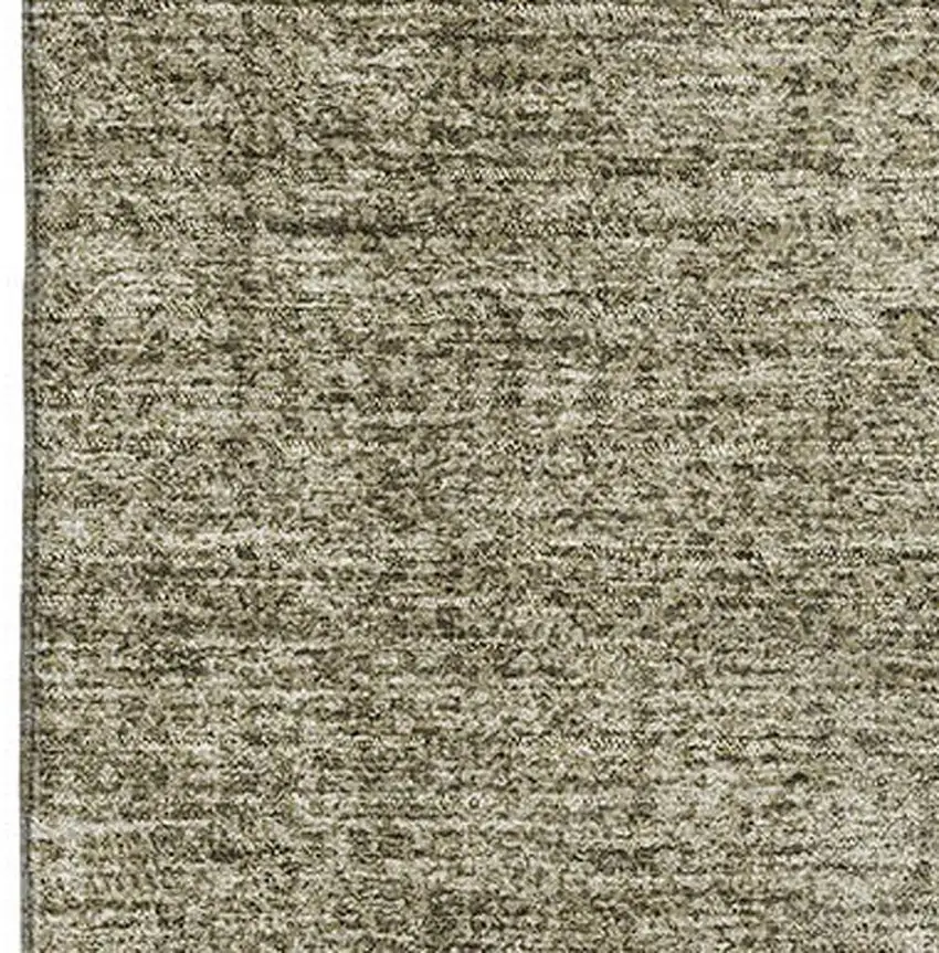 Brown And Beige Ombre Washable Area Rug With UV Protection Photo 4