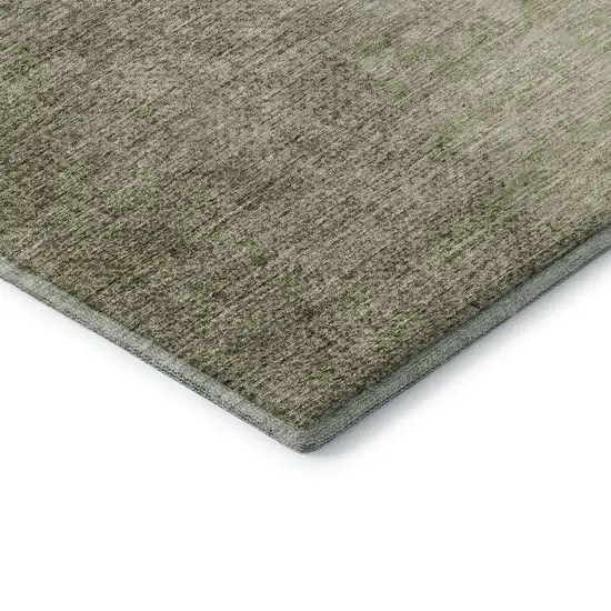 Brown And Beige Ombre Washable Area Rug With UV Protection Photo 7