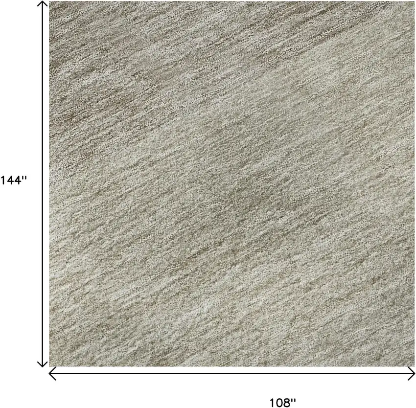 Brown And Beige Ombre Washable Area Rug With UV Protection Photo 9