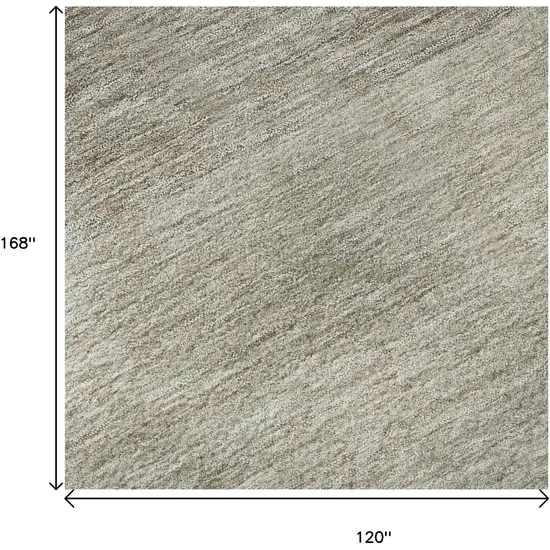 Brown And Beige Ombre Washable Area Rug With UV Protection Photo 8