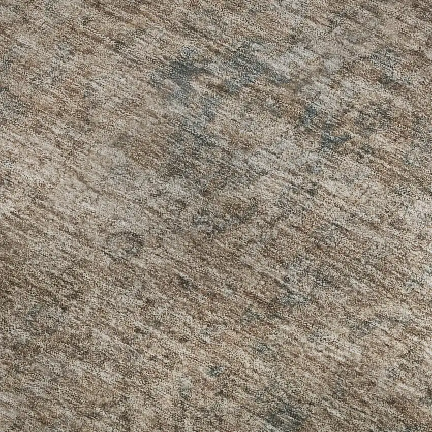 Brown And Beige Oriental Washable Area Rug With UV Protection Photo 2