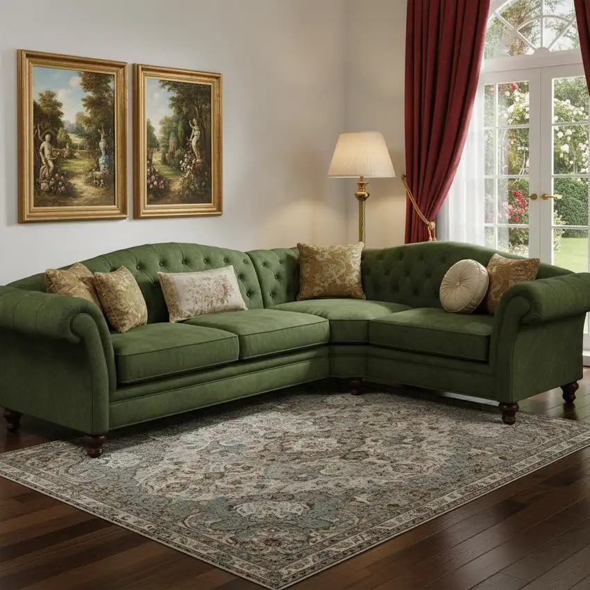 Brown And Beige Oriental Washable Area Rug With UV Protection Photo 1