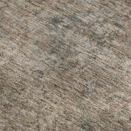 Brown And Beige Oriental Washable Area Rug With UV Protection Photo 3