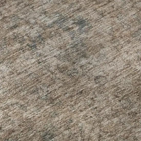 Brown And Beige Oriental Washable Area Rug With UV Protection Photo 2