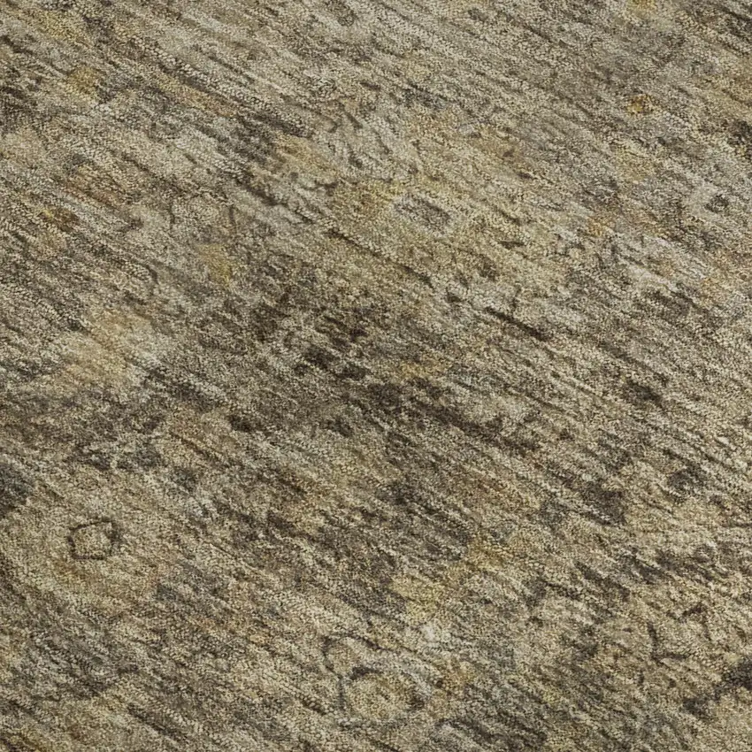 Brown And Beige Oriental Washable Area Rug With UV Protection Photo 3