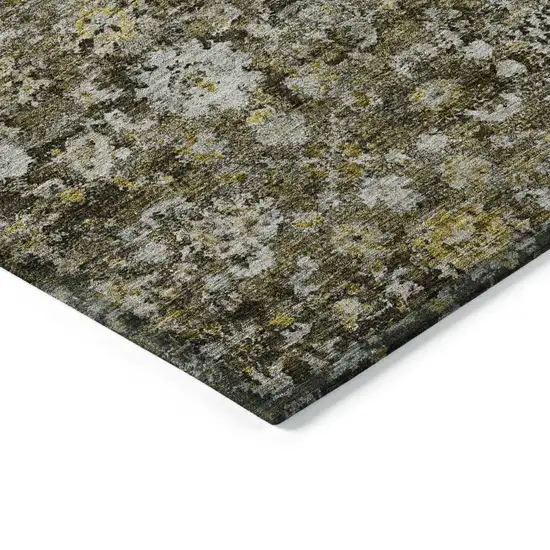 Brown And Beige Oriental Washable Indoor Outdoor Area Rug Photo 5