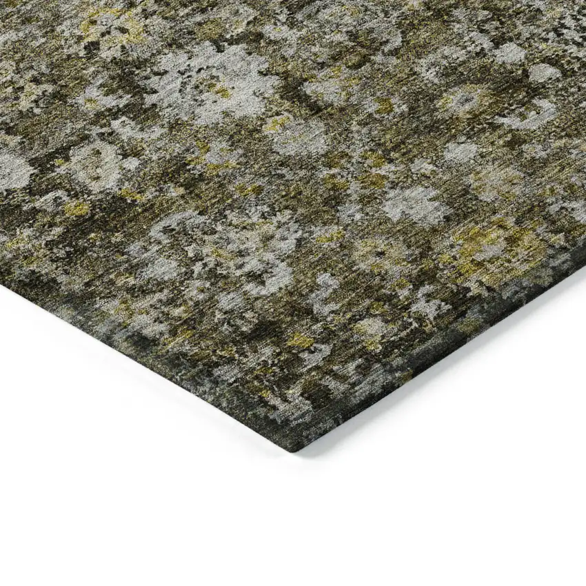 Brown And Beige Oriental Washable Indoor Outdoor Area Rug Photo 5