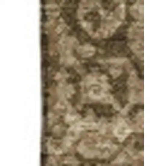 Brown And Beige Patchwork Washable Area Rug With UV Protection Photo 2