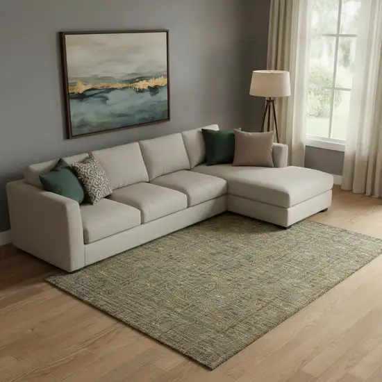 Brown And Beige Southwestern Washable Area Rug With UV Protection Photo 2