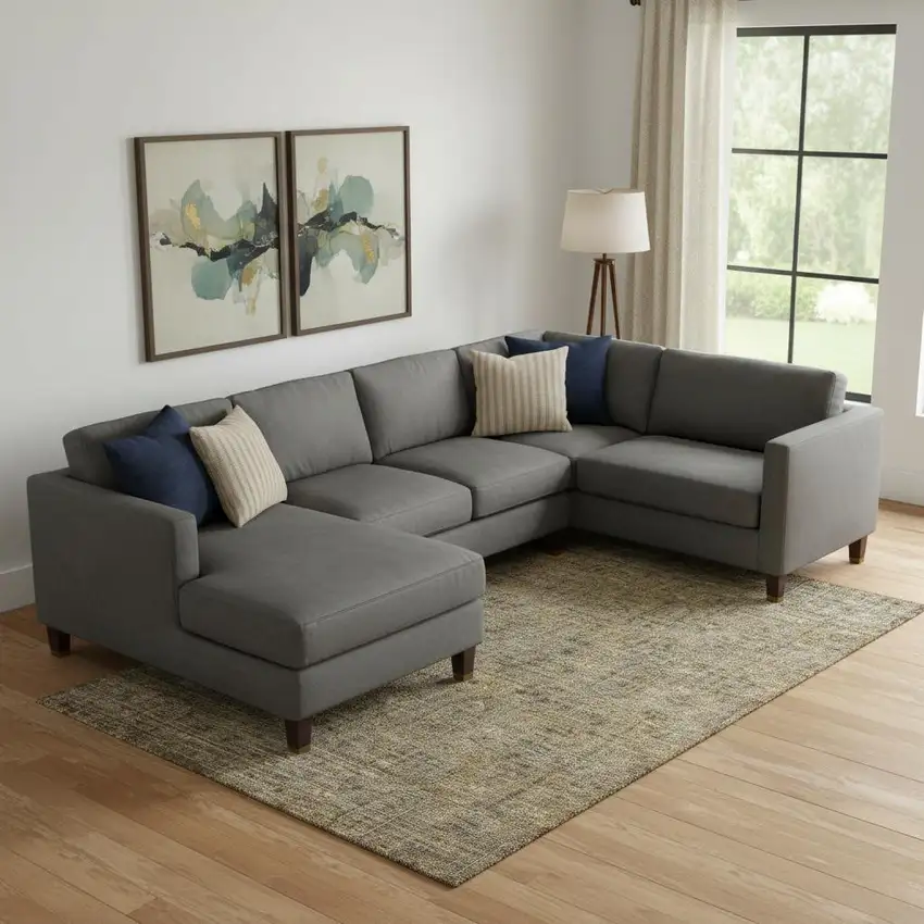 Brown And Beige Southwestern Washable Area Rug With UV Protection Photo 1