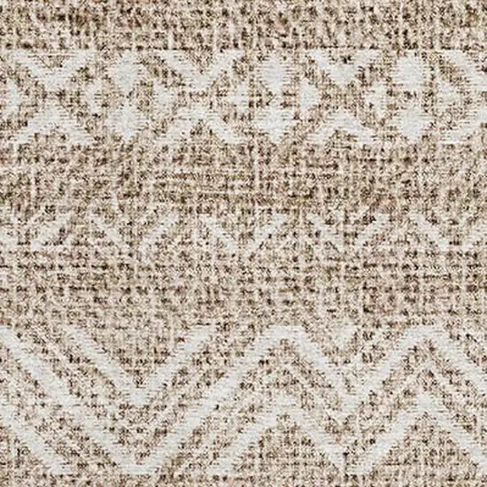 Brown And Beige Southwestern Washable Area Rug With UV Protection Photo 3