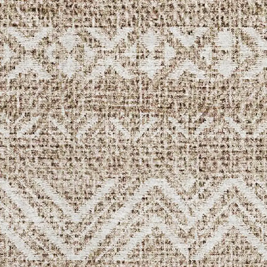 Brown And Beige Southwestern Washable Area Rug With UV Protection Photo 3