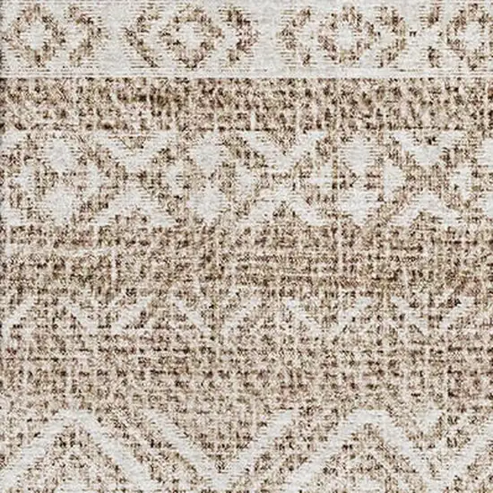 Brown And Beige Southwestern Washable Area Rug With UV Protection Photo 3