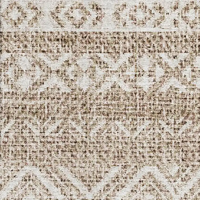 Brown And Beige Southwestern Washable Area Rug With UV Protection Photo 3