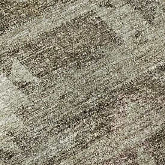 Brown And Beige Southwestern Washable Area Rug With UV Protection Photo 9