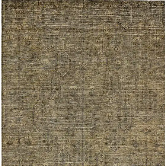 Brown And Beige Southwestern Washable Indoor Outdoor Area Rug Photo 5