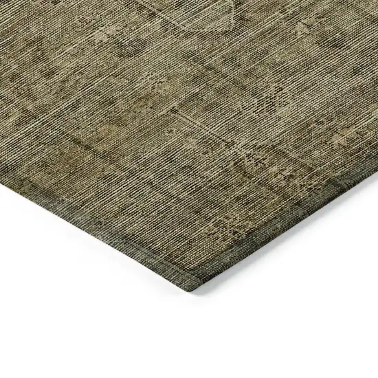 Brown And Beige Southwestern Washable Indoor Outdoor Area Rug Photo 4