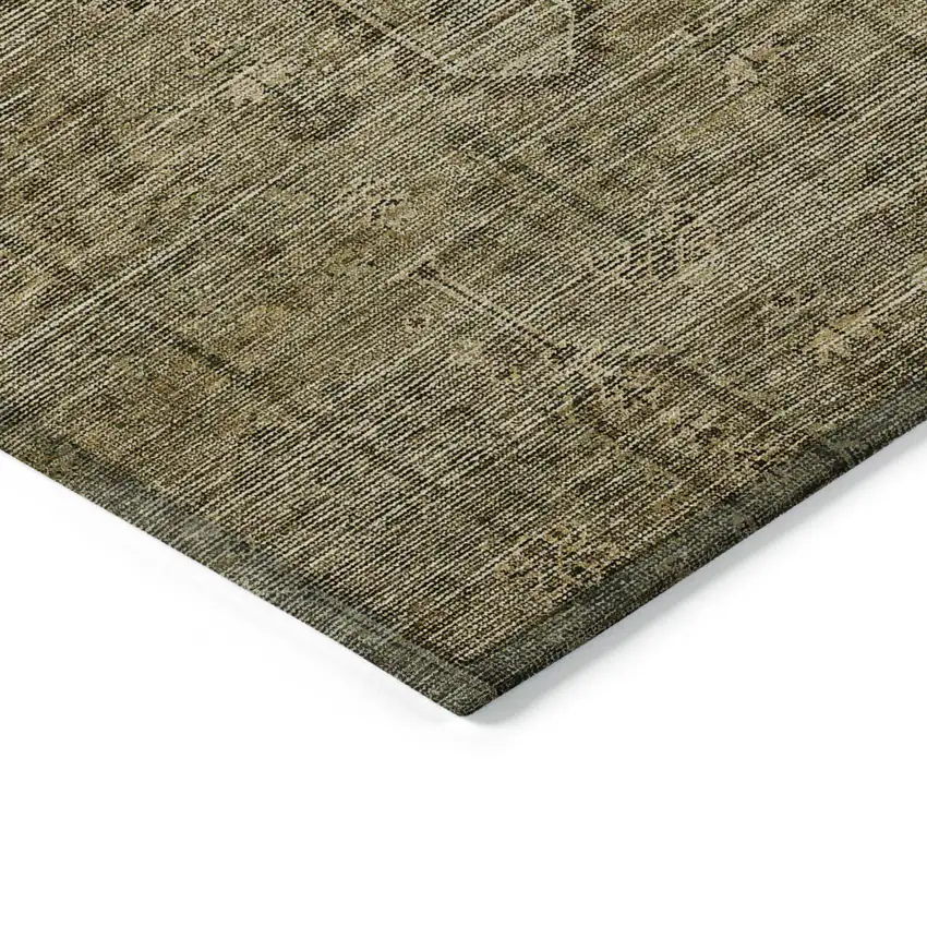 Brown And Beige Southwestern Washable Indoor Outdoor Area Rug Photo 5
