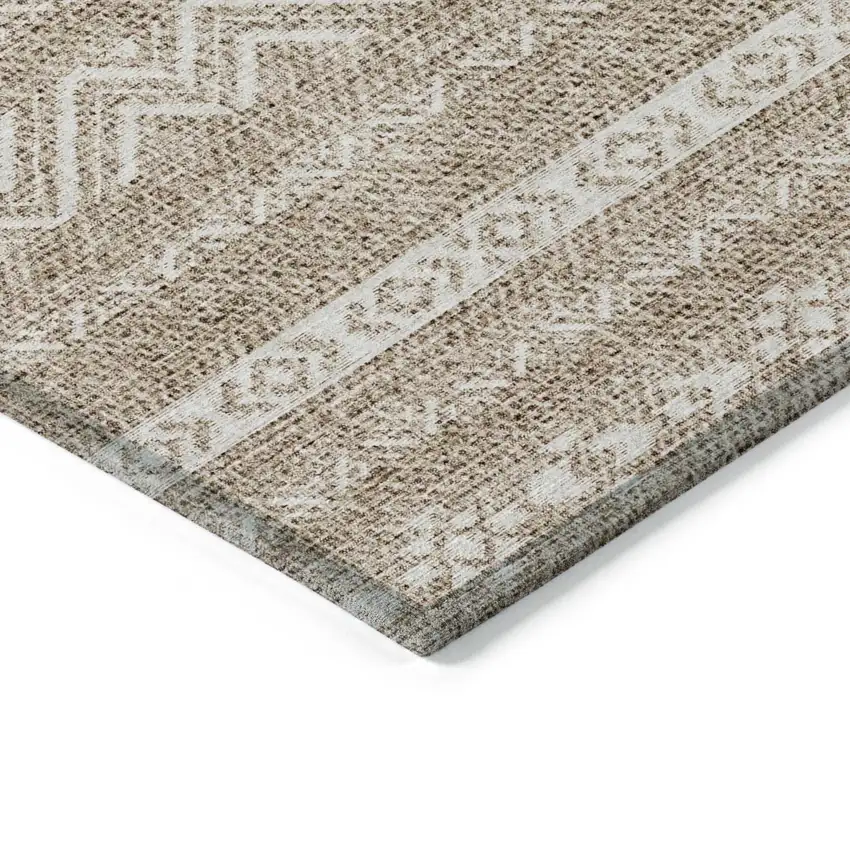 Brown And Beige Southwestern Washable Indoor Outdoor Area Rug Photo 4