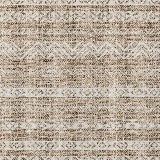 Brown And Beige Southwestern Washable Indoor Outdoor Area Rug Photo 7
