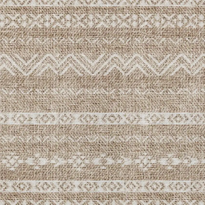 Brown And Beige Southwestern Washable Indoor Outdoor Area Rug Photo 7