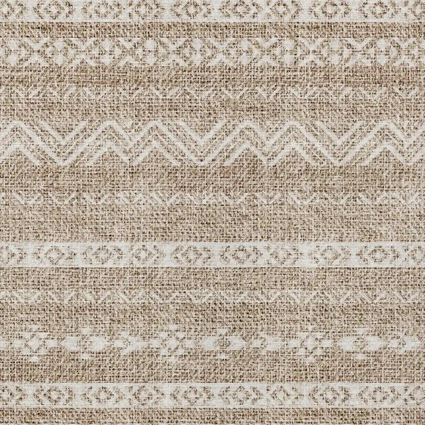 Brown And Beige Southwestern Washable Indoor Outdoor Area Rug Photo 5
