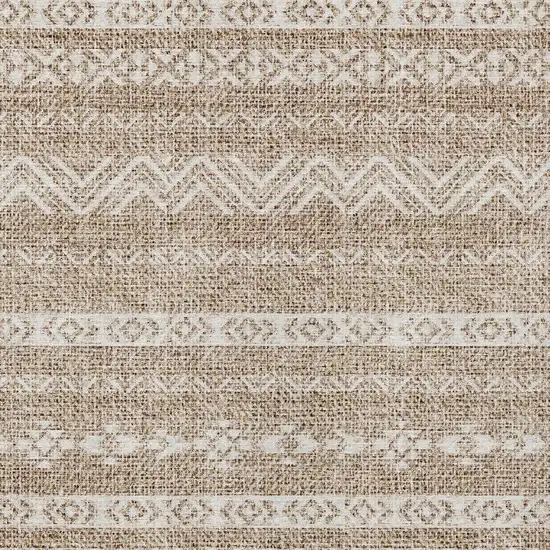 Brown And Beige Southwestern Washable Indoor Outdoor Area Rug Photo 5