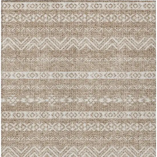 Brown And Beige Southwestern Washable Indoor Outdoor Area Rug Photo 6