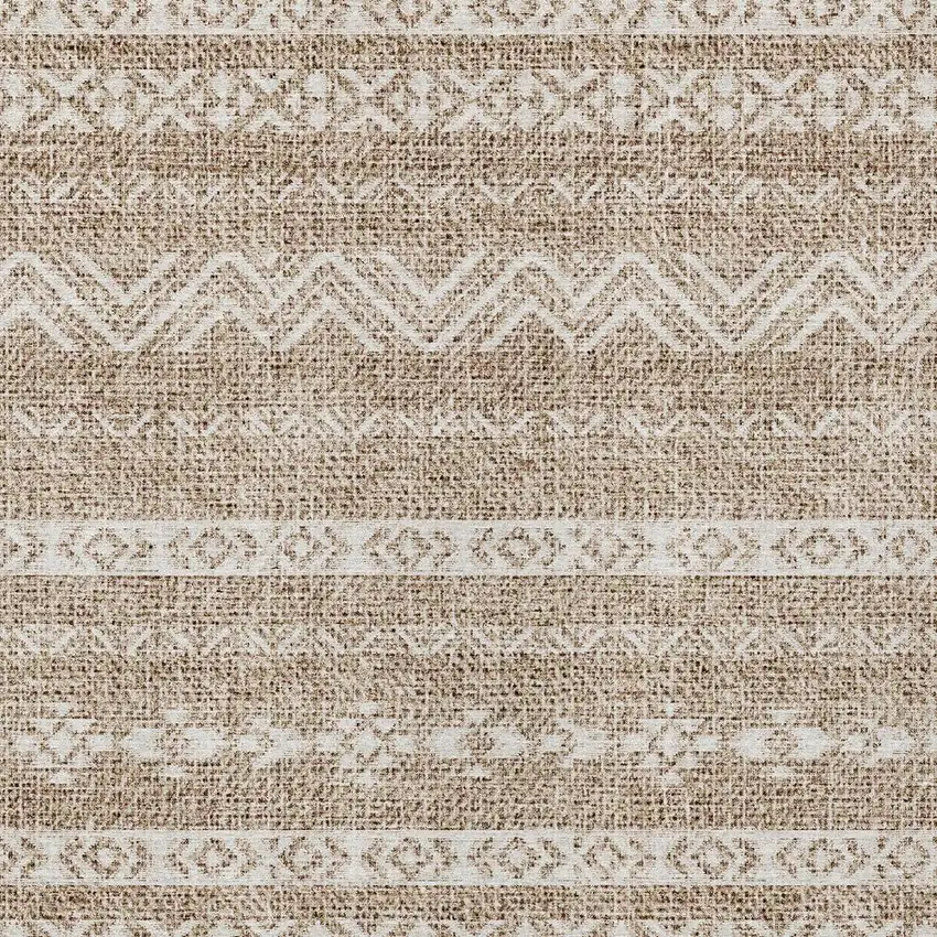 Brown And Beige Southwestern Washable Indoor Outdoor Area Rug Photo 5