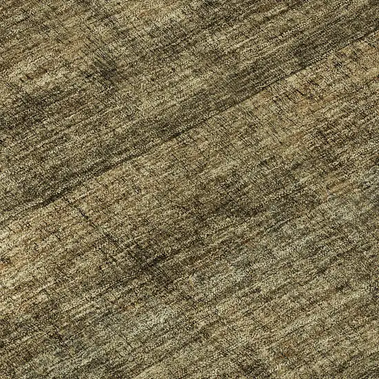 Brown And Beige Striped Washable Area Rug With UV Protection Photo 7