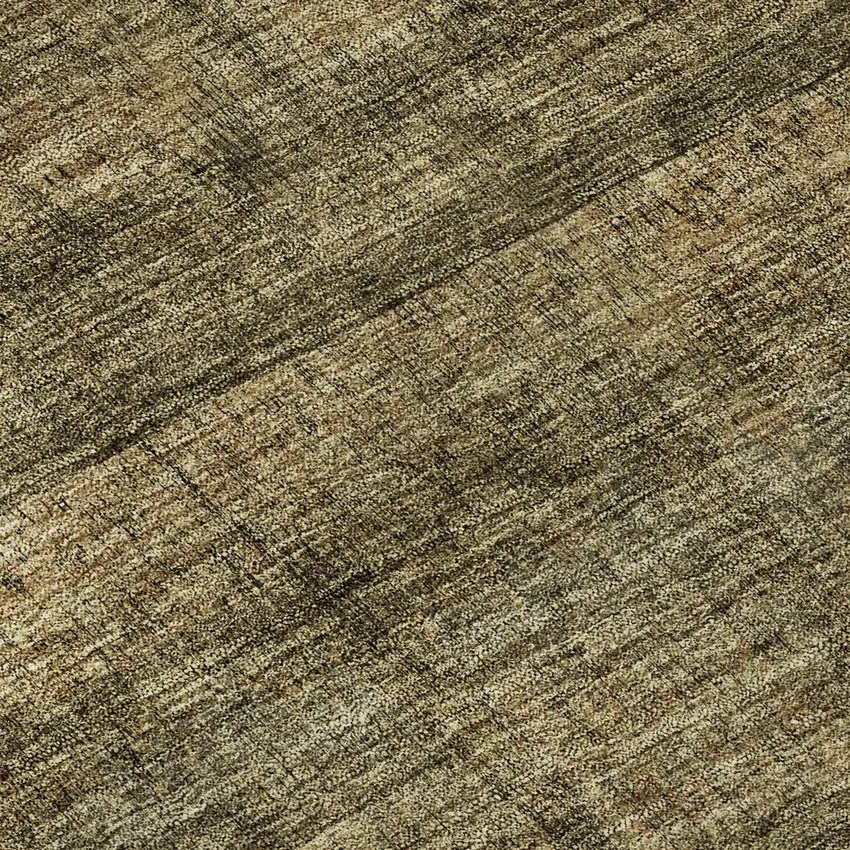 Brown And Beige Striped Washable Area Rug With UV Protection Photo 7