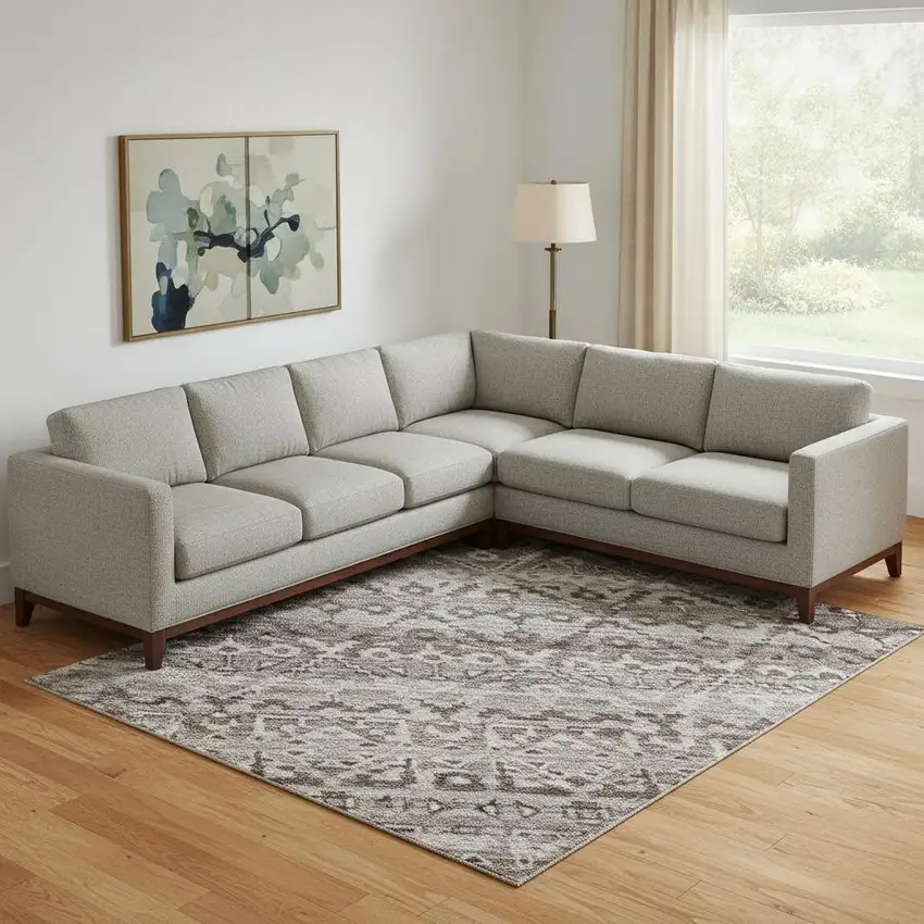 Brown And Beige Striped Washable Area Rug With UV Protection Photo 2