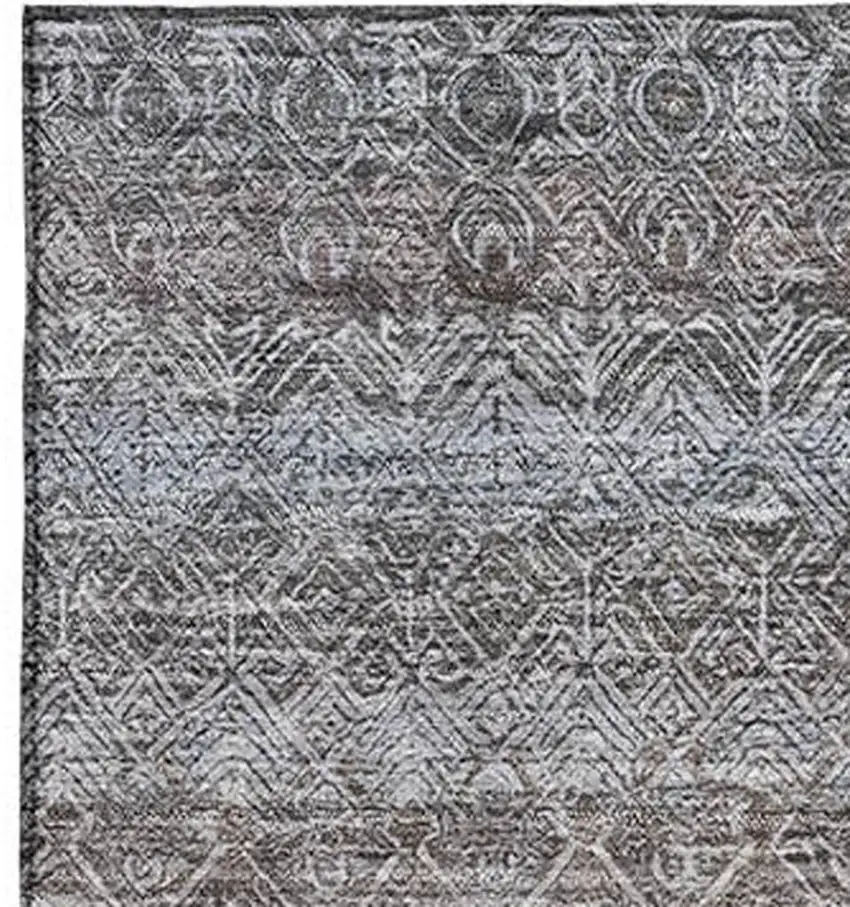 Brown And Beige Striped Washable Area Rug With UV Protection Photo 3