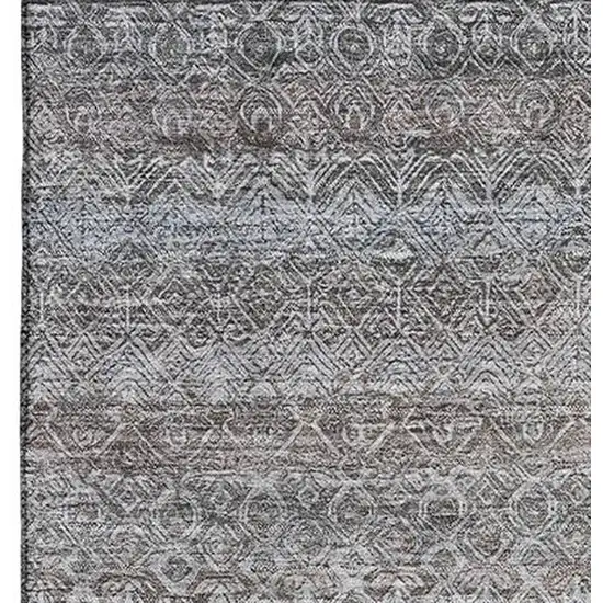 Brown And Beige Striped Washable Area Rug With UV Protection Photo 3