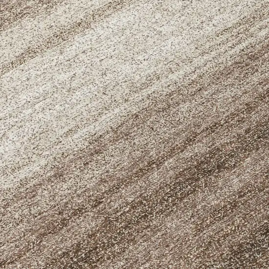 Brown And Beige Abstract Washable Indoor Outdoor Area Rug Photo 8