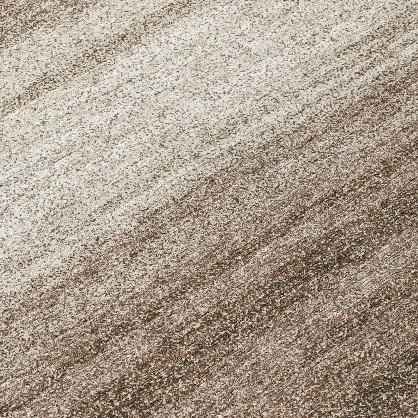 Brown And Beige Abstract Washable Indoor Outdoor Area Rug Photo 8