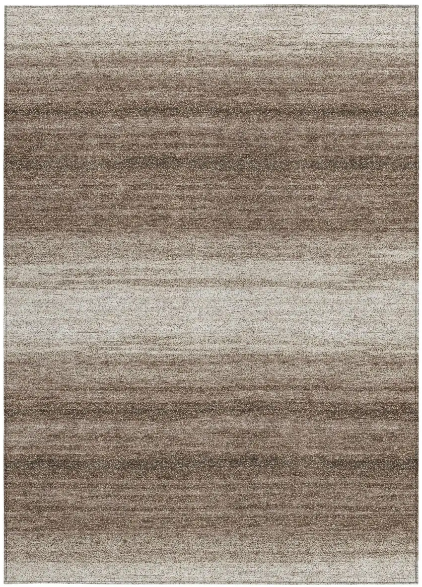 Brown And Beige Abstract Washable Indoor Outdoor Area Rug Photo 6