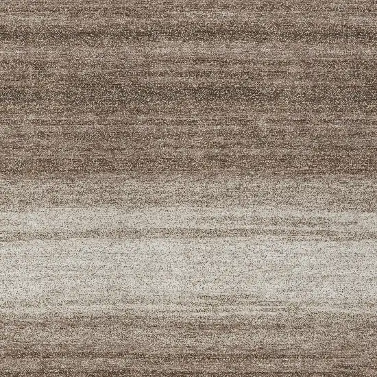 Brown And Beige Striped Washable Indoor Outdoor Area Rug Photo 6
