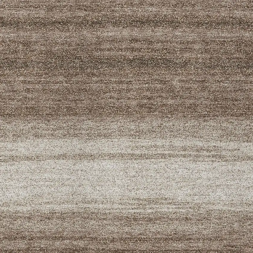 Brown And Beige Striped Washable Indoor Outdoor Area Rug Photo 6