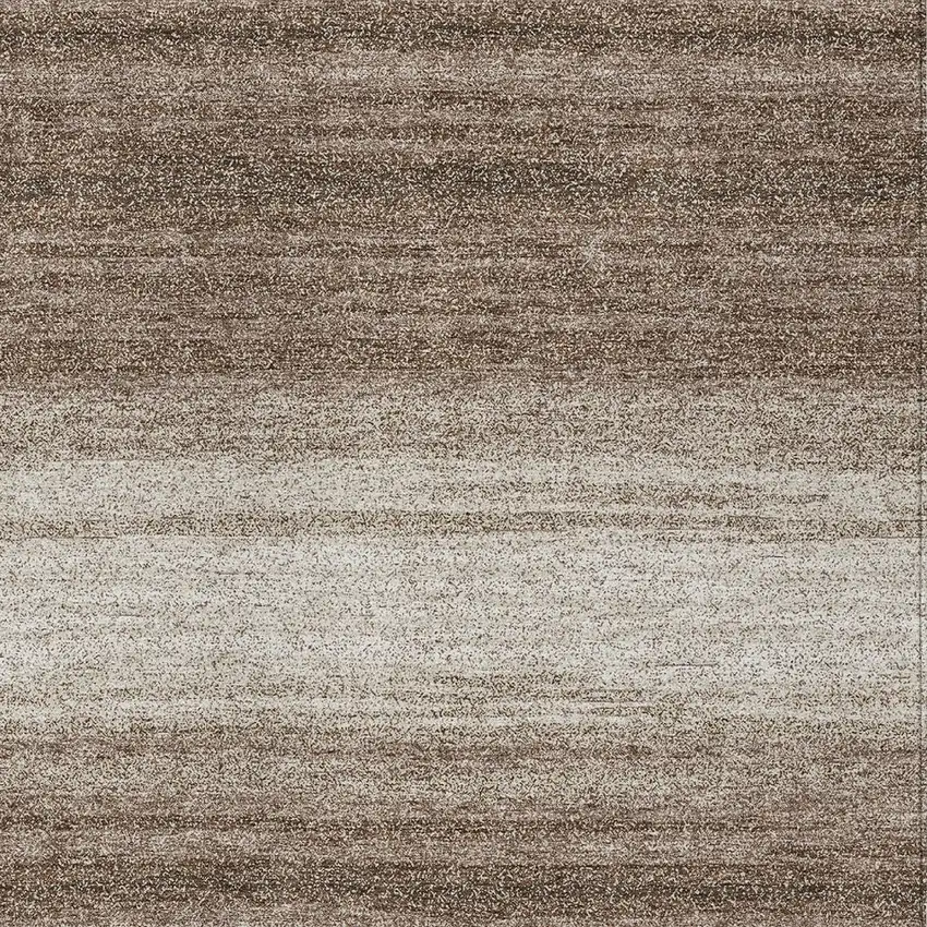 Brown And Beige Striped Washable Indoor Outdoor Area Rug Photo 6