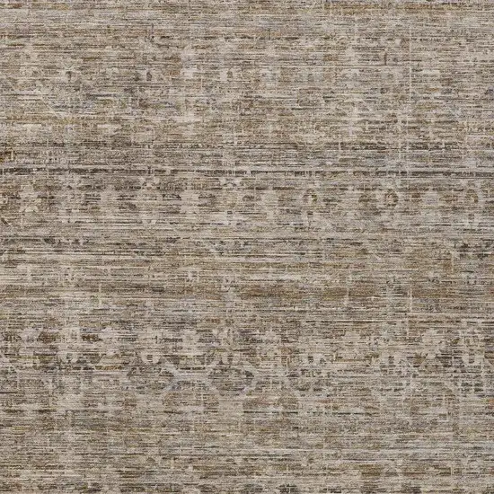 Brown And Beige Striped Washable Indoor Outdoor Area Rug Photo 4