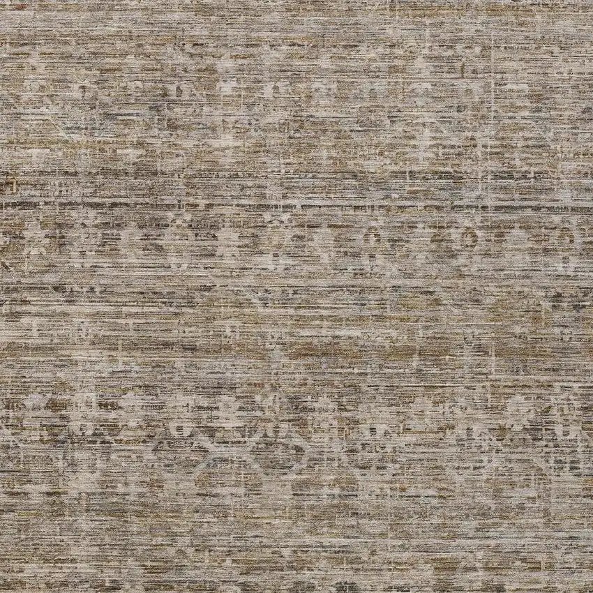 Brown And Beige Striped Washable Indoor Outdoor Area Rug Photo 4