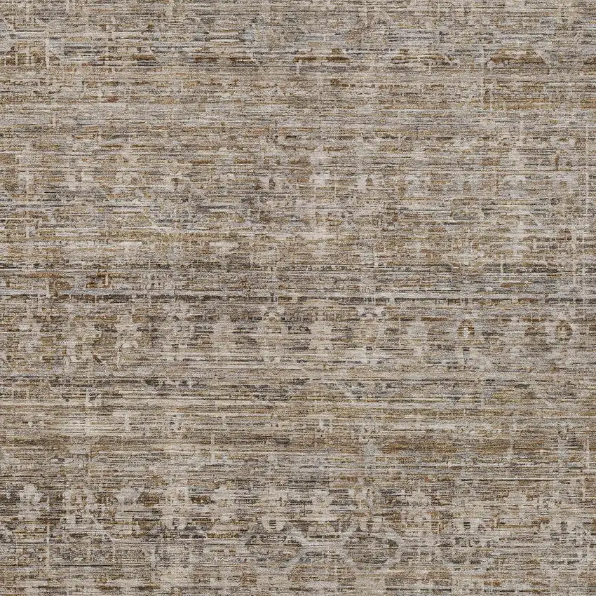 Brown And Beige Striped Washable Indoor Outdoor Area Rug Photo 7