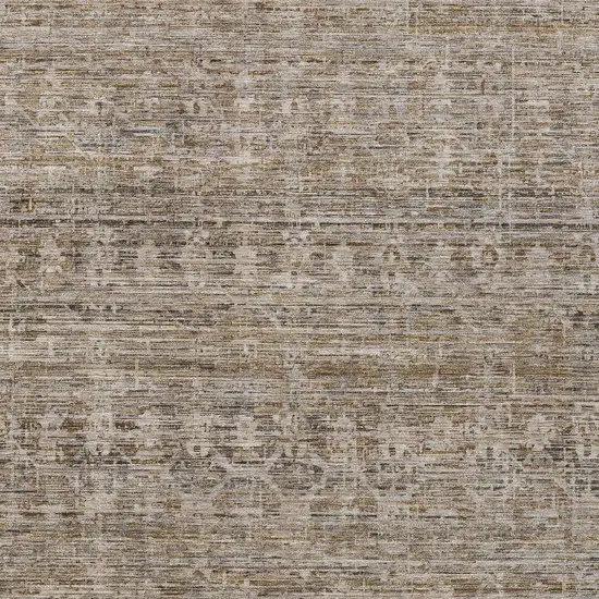 Brown And Beige Striped Washable Indoor Outdoor Area Rug Photo 7