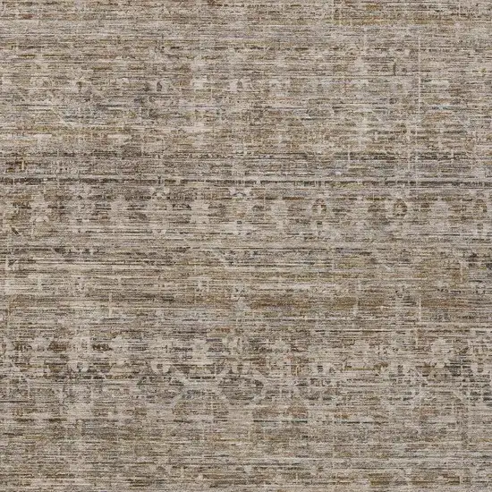 Brown And Beige Striped Washable Indoor Outdoor Area Rug Photo 3