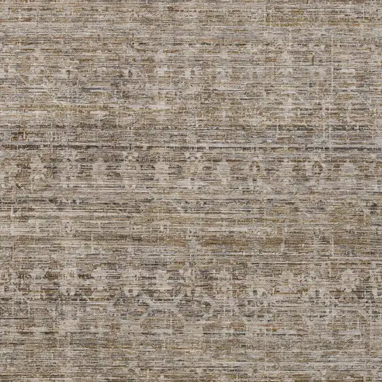 Brown And Beige Striped Washable Indoor Outdoor Area Rug Photo 7