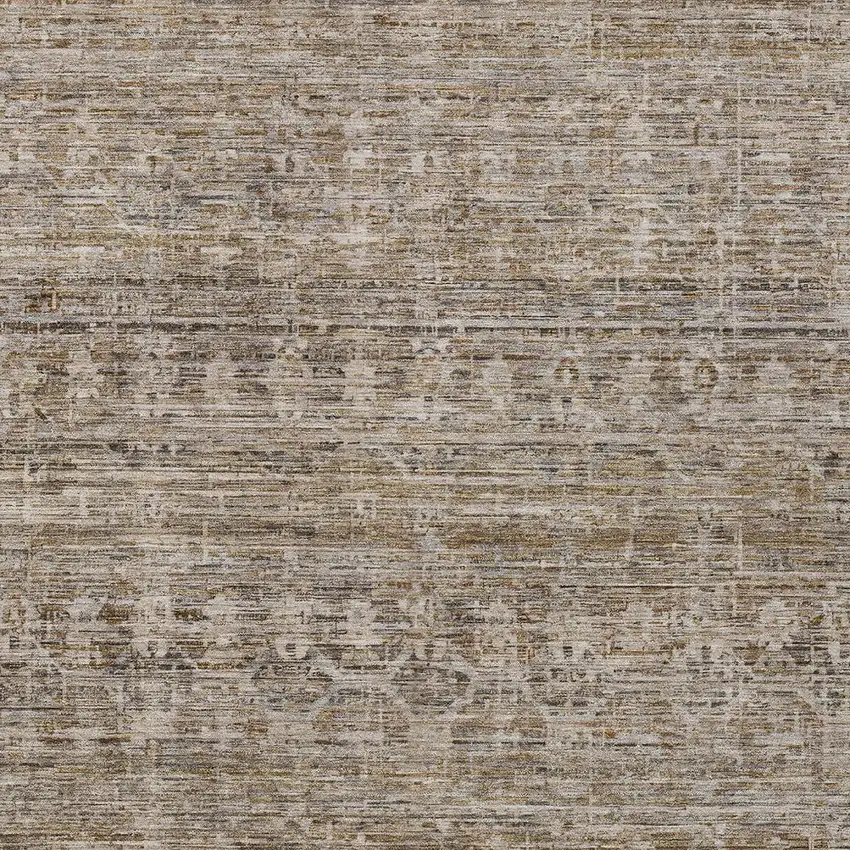 Brown And Beige Striped Washable Indoor Outdoor Area Rug Photo 7
