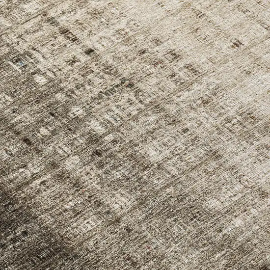 Brown And Beige Striped Washable Indoor Outdoor Area Rug Photo 6