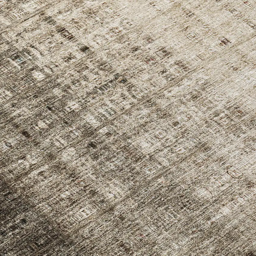Brown And Beige Striped Washable Indoor Outdoor Area Rug Photo 6